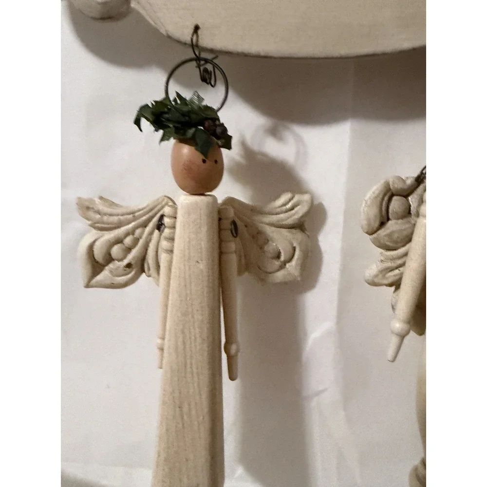 Angel Gather Vintage Hanging Decor Wood